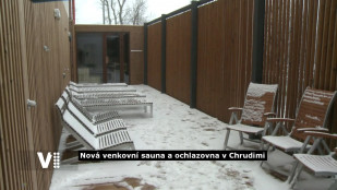 Nová venkovní sauna a ochlazovna v Chrudimi