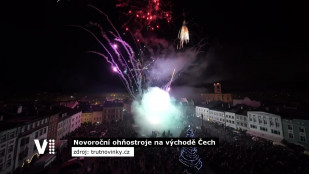 Novoroční ohňostroje na východě Čech