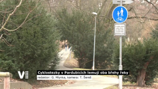 Cyklostezky v Pardubicích lemují oba břehy Chrudimky