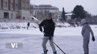 Zima proměnila Chrudimku ve veřejné kluziště